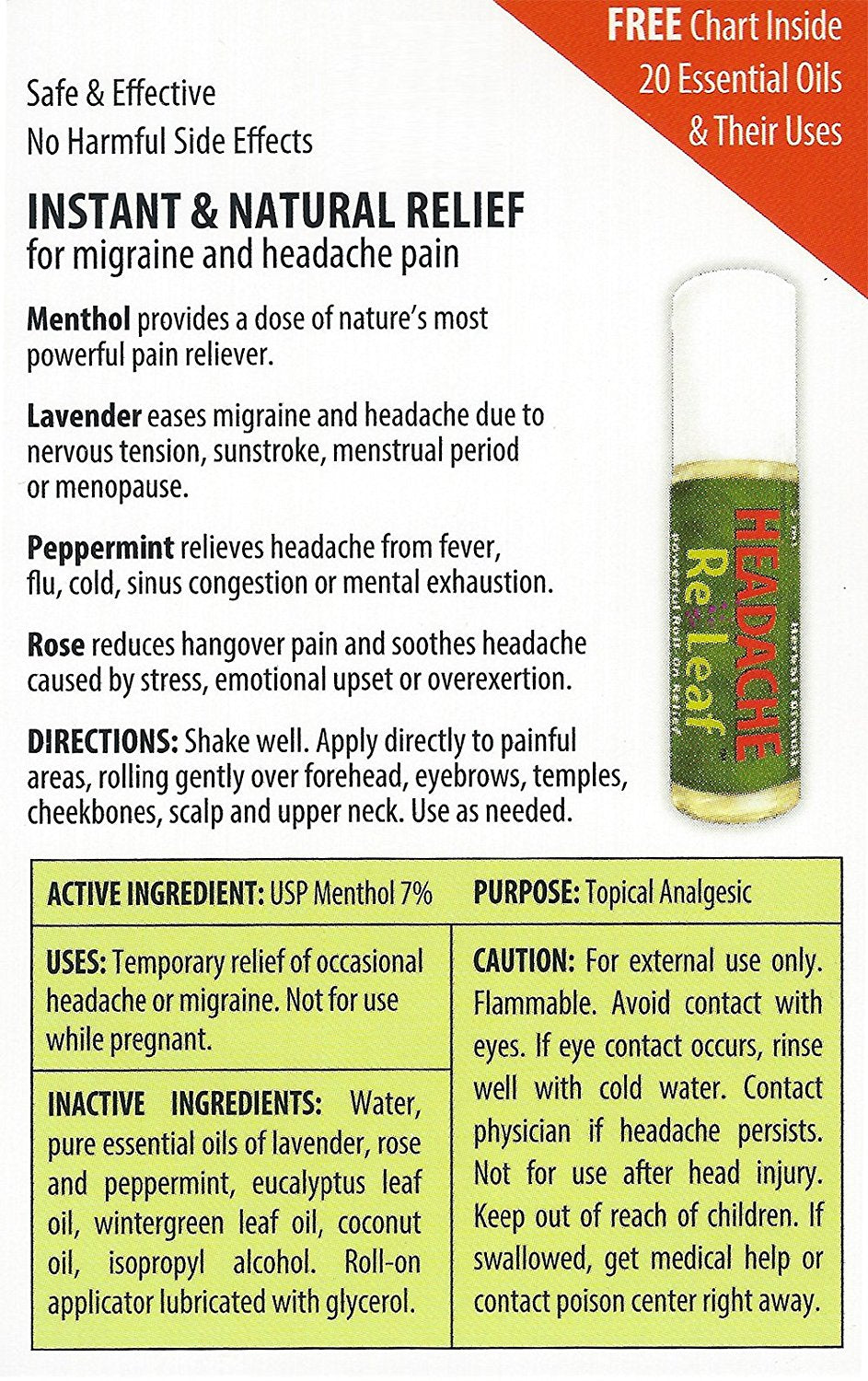 Headache ReLeaf  Roll-On 12